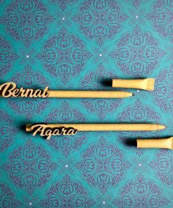 Bolígrafos con nombre de madera